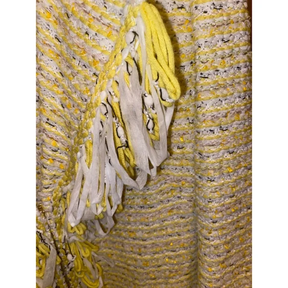 Women's St. John Jacket Size 6 Yellow & White - Picture 6 of 7